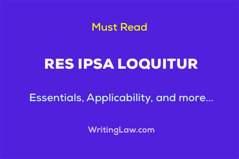 What Is Res Ipsa Loquitur Indian Evidence Act 1872