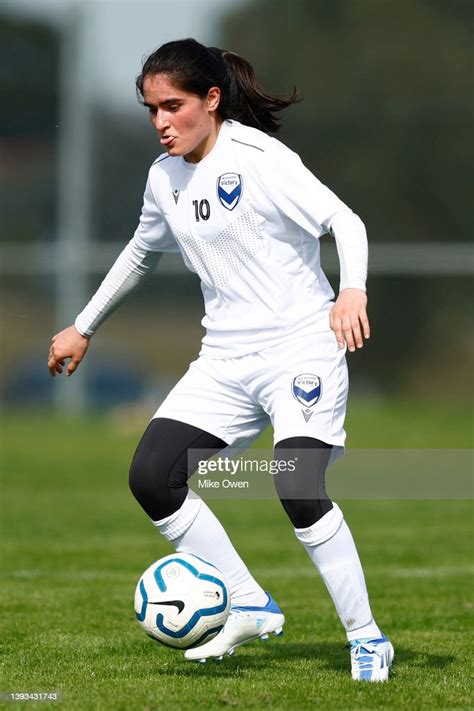 Manizha of the Melbourne Victory Afghan Women’s Team runs with the ...