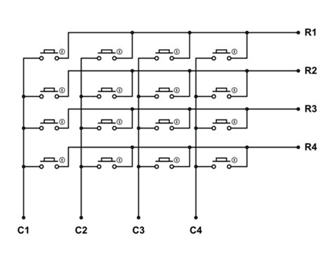 4x4 Keypad Circuit Diagram