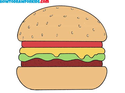 How To Draw A Hamburger