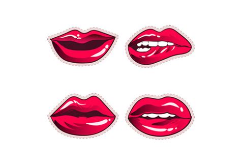 Hot Red Lips Sexy And Sensual Sticker Graphic By GRAPPIX Studio Creative Fabrica