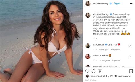 Elizabeth Hurley Sorprendi Con Un Bikini Blanco En Las Playas De Maldivas Durante Unas