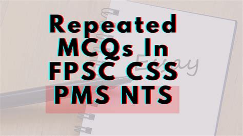 Most Repeated Mcqs In Fpsc Nts Pms Aghazetaleem