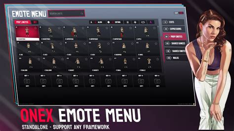 Standalone Emote Menu Onex Emotes Standalone Esx Qbcore Vrp