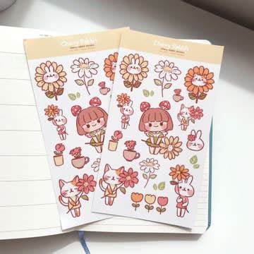 Sweet Flowers Sticker Sheet