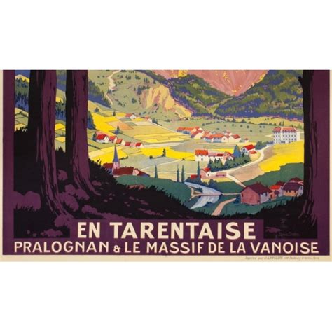 Affiche Ancienne De Voyage De Roger Soubie Plm En Tarentaise