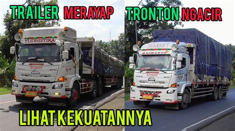 Dua Truk Hino Mbois Unitnya Pt Mares Muatan Berat Nanjak Di Tanjakan