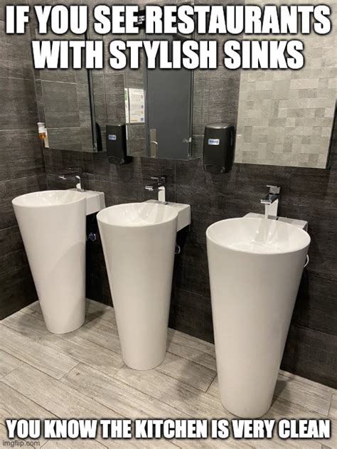 Restroom With Stylish Sinks Imgflip