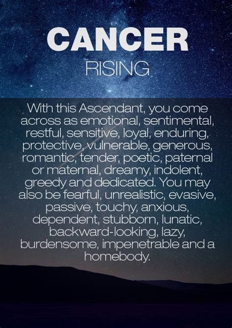 Rising Sign Ascendant Sign Astroligion Cancer Rising