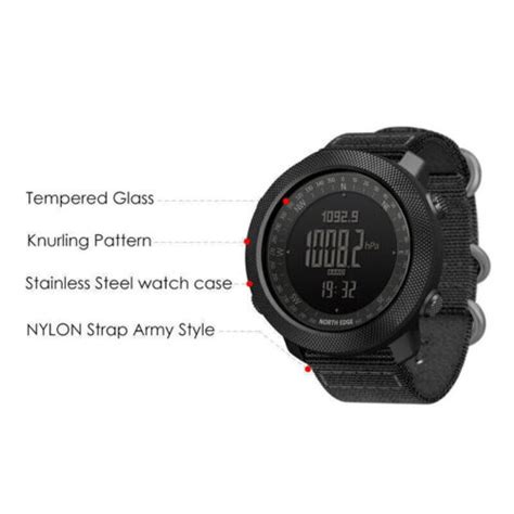 North Edge Apache 3 Smart Men Military Digital Sport Barometer