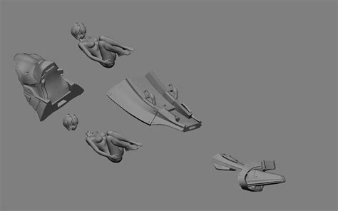 3D Datei REI AYANAMI COKCPIT SEXY NACKT NACKT HENTAI MÄDCHEN ANIME 3D DRUCK 3D druckbare