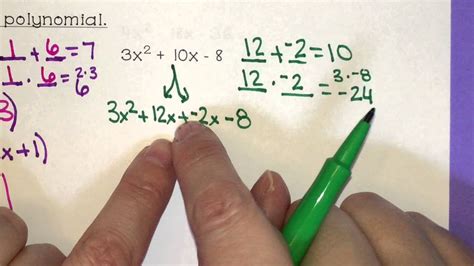 Factoring Quadratics Ax2 Bx C Using Greatest Common Factor Youtube