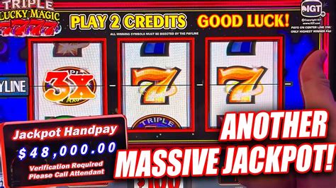 50 000 PLUS IN MASSIVE JACKPOT WINS TRIPLE LUCKY MAGIC 777 SLOT