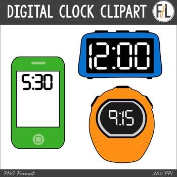 Digital clock clipart - pixelsgarry