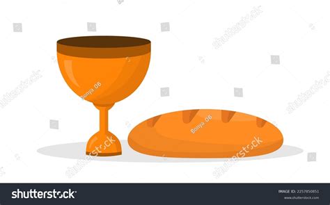 Church Communion Lords Supper Bread Wine Stock Vector Royalty Free