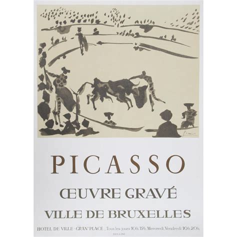 1980s "Oeuvre Grave" Lithograph After Pablo Picasso | Chairish