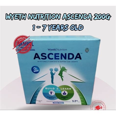 Wyeth Ascenda Growth Milk Formula 1 7 Years 200g Exp Date Feb 2025