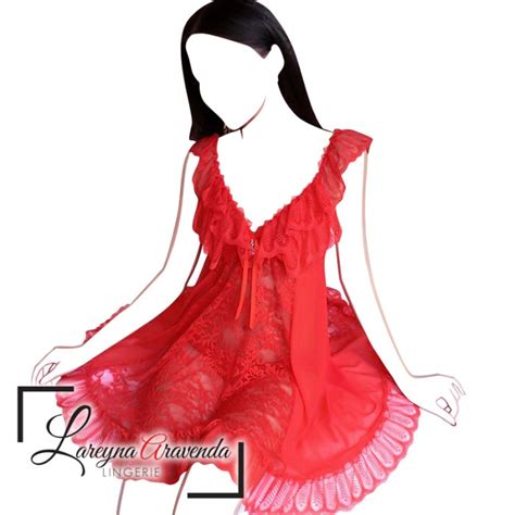 Jual Set Lingerie G String Seksi Jumbo Model Babydoll Lace Premium Bahan Berkualitas