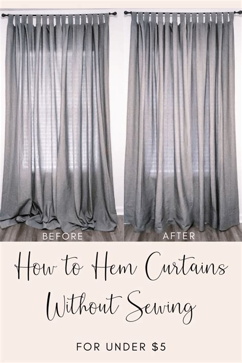 How To Hem Curtains Without Sewing Megan Buhr