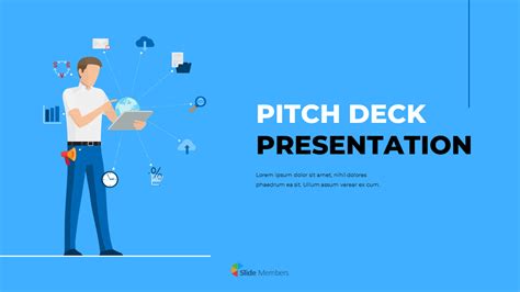 Blue Business Illustration Pitch Deck Powerpoint Presentation Video