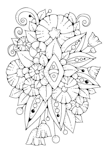 Premium Vector Vector Illustration For Coloring Art Therapy A