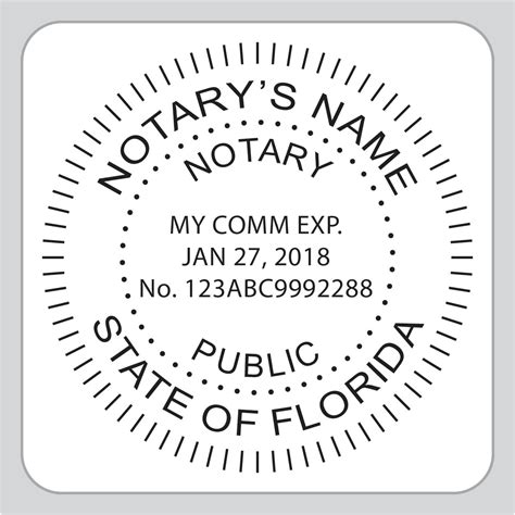 Florida Notary Stamp Florida Notary Seal Florida Notary