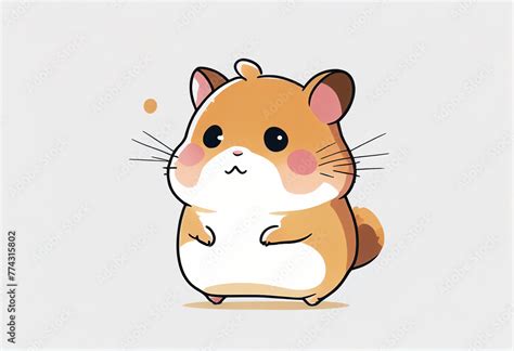 Cute Hamster Cartoon Vector Illustration Cute Hamster Character Stock