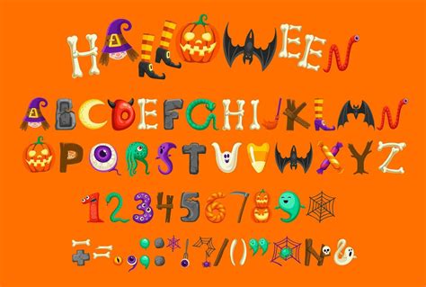 Cartoon Halloween Font Type Or Typeface Alphabet 26365698 Vector Art At