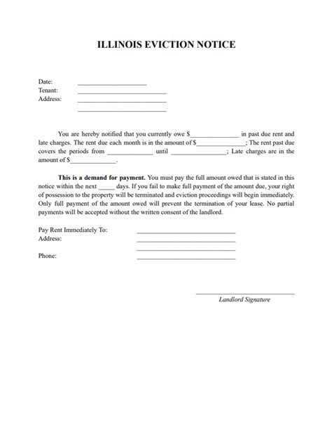 Fillable Form Illinois Eviction Notice Edit Sign And Download In Pdf Pdfrun