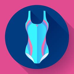 Fashionable Women Swimsuit Bikini Icon Royalty Free Vector