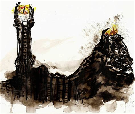 Print of my Original Ink Drawing Mordor | Etsy