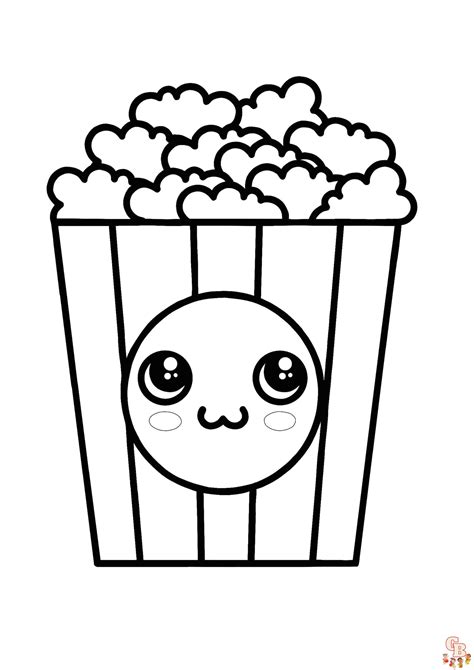 Popcorn Bucket Coloring Page