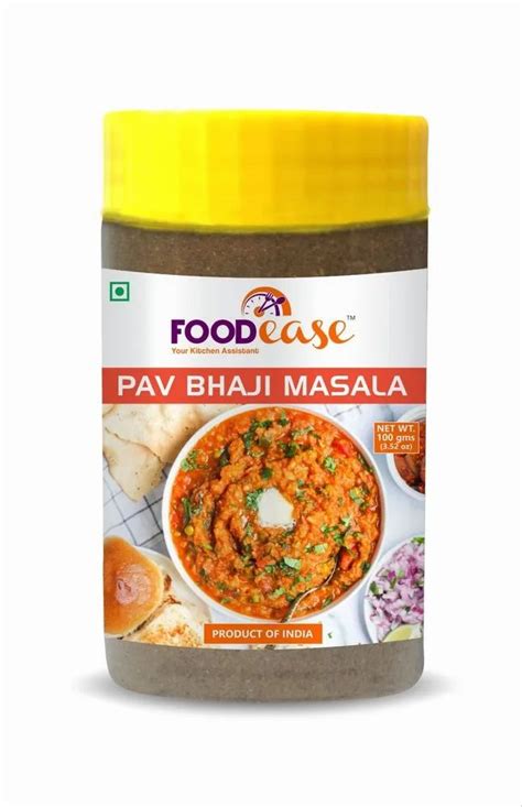 Foodease Pav Bhaji Masala Packaging Size 100gm1kg Packaging Type Bottlepouch At Rs 350kg