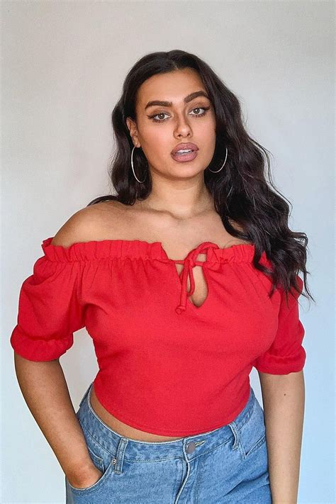 Plus Rib Ruffle Off The Shoulder Crop Top Sponsored AFFILIATE