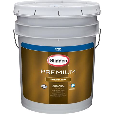 Glidden Premium 5 gal. Satin Latex Exterior Paint-GL6913-05 - The Home ...