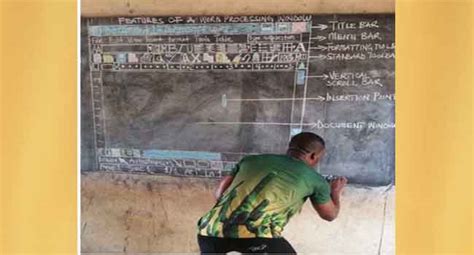 Ghanaian Chalkboard Computer Teacher Gets Microsoft Sponsored