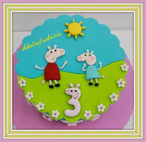 D DULCE FANTASIA TARTA PEPPA PIG PARA CANDELA