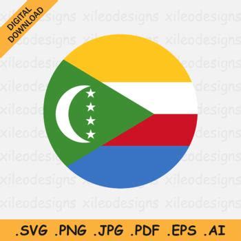 Comoros Round Circular Country National Flag Vector File SVG PNG JPG ...