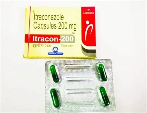 Itraconazole 200MG Itracon Capsule 10x1x4 Capsules At Rs 800 Box In Ambala