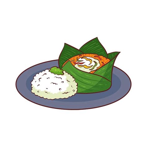 Premium Vector | Hand drawn amok food