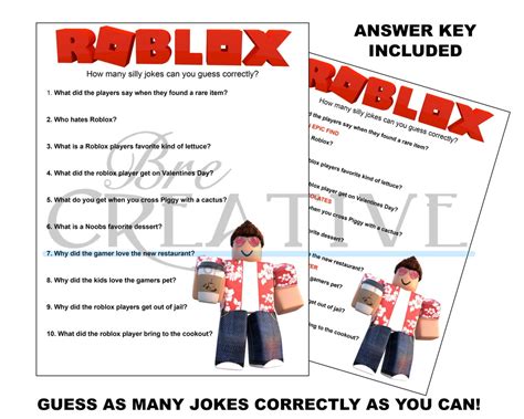 Roblox Party Games, Digital Download, Birthday Party Activities - Etsy