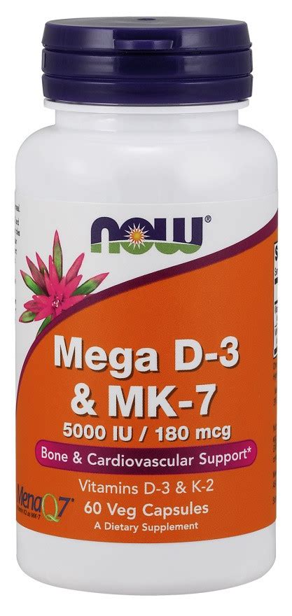 NOW Foods Mega D-3 & MK-7 - Bodybuilding and Sports Supplements