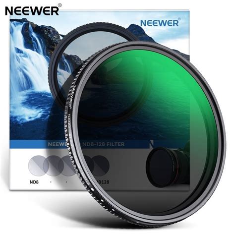 NEEWER 67mm HD Variable ND Filter ND8 ND128 Camera Lens Filter No X