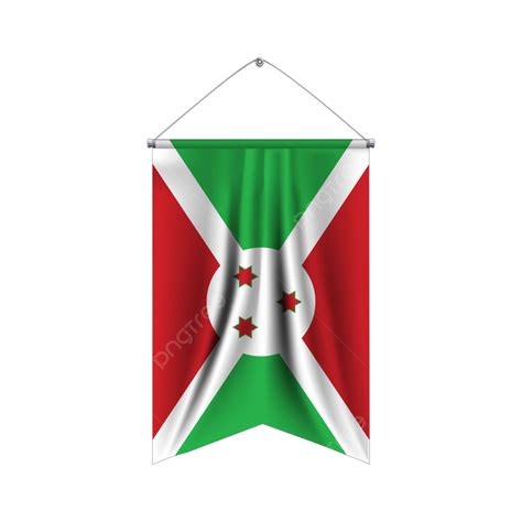 Burundi 3d Waving Flag With Transparent Background Vector Burundi