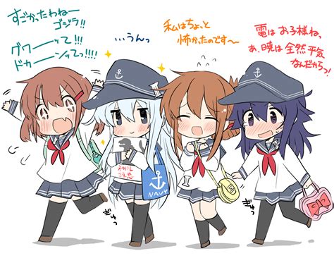 The Big Imageboard Tbib 4girls Akatsuki Kantai Collection Anchor