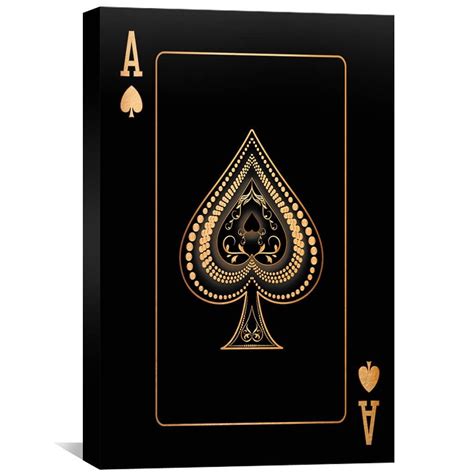 Ace Of Spades Gold Canvas Gold Canvas Ace Of Spades Canvas Designs