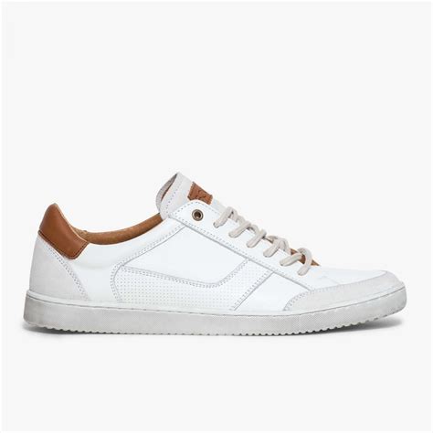 Baskets Homme En Cuir Blanc Texturé Bocage Mode Tendance 2023