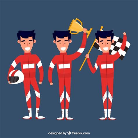 Free Vector | Various f1 racing characters