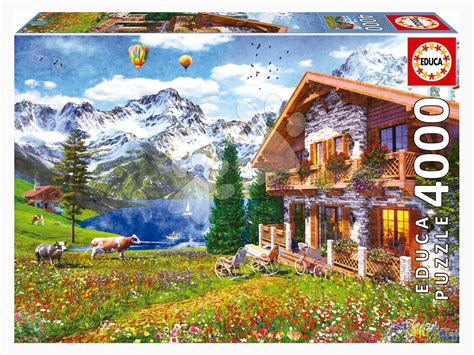 Puzzle Chalet In The Alps Educa Teile Und Fix Kleber E