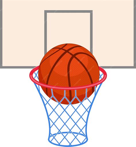 Premium Vector Basketball Shot On Ring Vector Illustration